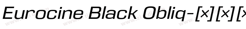 Eurocine Black Obliq字体转换